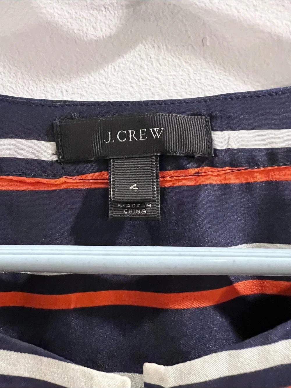 J.Crew Navy Striped Silk Tunic Shift Dress - 100% Silk - Style 66912 - Size 4